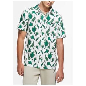 Nike Nigeria Woven Skate Top Men’s Large Button Up White Green CU1417-100 Shirt